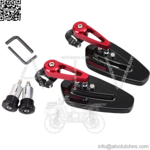 Universal 7/8" Handle Bar End Rear View Side Mirrors for Motorcycle Honda Yamaha