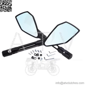 Universal CNC Motorcycle Rearview Side Mirrors For Honda Suzuki Yamaha Scooter