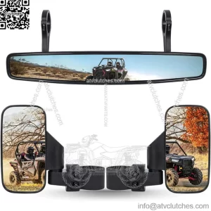 UTV Rear & Side Mirrors Set For Polaris Ranger RZR 500 570 800 900 XP 1000 Crew