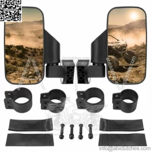 UTV Rear Side View Mirrors 1.75" - 2" Breakaway For Polaris Ranger RZR800 XP900