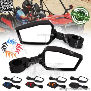 UTV RZR Side Foldable Adjustable Mirrors For 1.75" Polaris RZR S 800 900 XP 1000