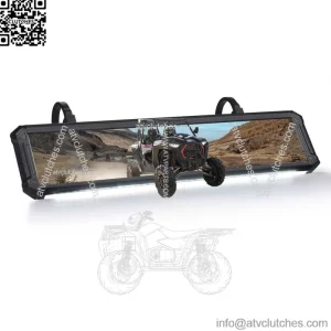 1.65"-2" UTV Rear View Center Mirror W/Light For Yamaha Rhino YXZ 1000 Talon