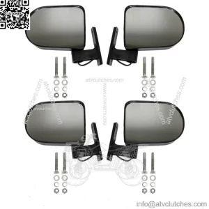 2PK Universal Golf Cart LED Turn Signal Indicators Lights Side Mirror Set