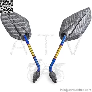 Universal 10mm Motorcycle Rearview Mirrors Carbon Scooter Moto Side Mirrors for Klx 250 Fz 25 Cf Moto X8 Jawa 50 Vespa 125 Nmax