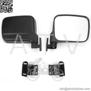 UTV Rear View Side Mirrors 7.8" Large For Polaris Ranger 500/570/XP 900 2014-23
