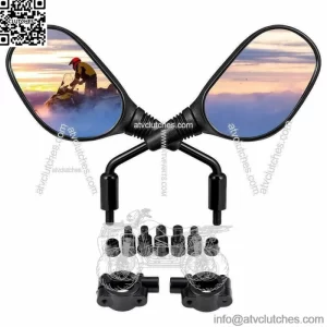 ATV Rear View Side Mirrors w/7/8" Handlebar For Polariportsman Yamaha Raptor