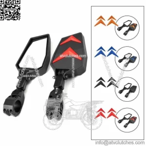 UTV Rear View Side Mirrors Convex For 1.75"-2" Polaris PRO XP Kawasaki Mule