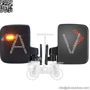 Golf Cart Side Rear View Mirrors w/LED Turn Signal for EzGo TXT Yamaha Drive G29