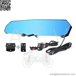 Lupar UTV Rear View Mirror with LED Light, Aluminum RZR Center Rearview Mirrors w/2 Types Mounting Bracke Fits 2020-2022 Polaris RZR PRO XP/4, 2017-2022 Polaris Ranger 500 570 900 XP 1000 XP/Crew