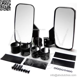 No.1 Offroad Rear View Side Mirror UTV KIT for 1.75" - 2" Roll Cage Bar Break Away w/ Adjustable Arm High Impact Shatter Proof Polaris RZR 900 XP 1000 Turbo Kawasaki Arctic Cat (1 Pair)