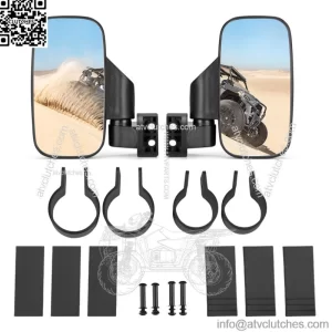 UTV Rear View Side Mirrors Set For Polaris Ranger RZR XP Crew 570 800 900 1000 (For: John Deere Gator CS)