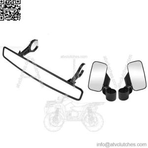 For John Deere Gator RSX XUV HPX TS Roll Cage Clamp Side Rear View Mirror Set (For: John Deere Gator CS)