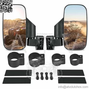 UTV Side Mirrors Rear View Mirrors For 1.75"-2" Polaris RZR Yamaha (For: John Deere Gator CS)