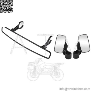 For John Deere Gator RSX XUV HPX TS Roll Cage Clamp Side Rear View Mirror Set (For: John Deere Gator CS)