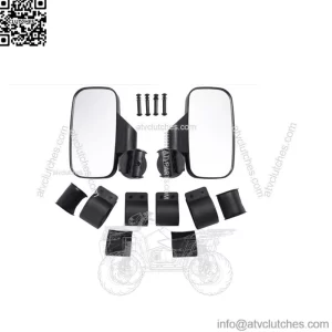 ATV UTV Rear Mirror Side Mirror Fit 1.75"-2" Roll Bar fit for Polaris Ranger RZR (For: John Deere Gator CS)