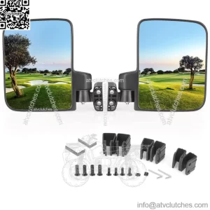 Golf Cart Side Mirrors No Drilling for Yamaha Club Car EZGO Rear View Mirror