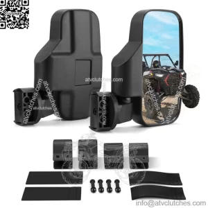 UTV Rear View Side Mirrors For 1.75"-2" Can Am Polaris RZR S 900 XP 1000 Kubota