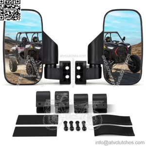 1.75"-2" UTV Side Mirror Rear View Mirrors For Polaris Ranger RZR 800 900 1000