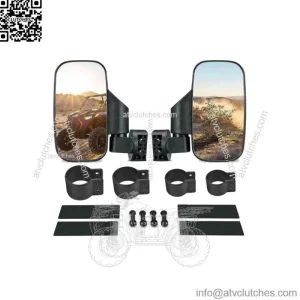 Rear Side View Mirror For 1.75" 2" Clamp UTV ATV Polaris Ranger 400 500 800 XP