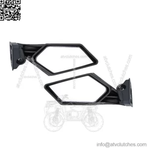 Black Racing Rear View Side Mirrors For Can-Am Maverick X3 Max R UTV 2017 2018 w