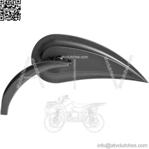 Arlen Ness Rad III Rear View Teardrop Convex Mirror Black Left Handlebar Harley (For: Harley-Davidson)