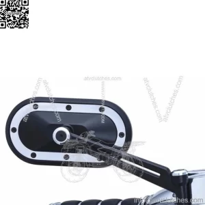 Kuryakyn Black Chrome Heavy Industry Mirrors Pair Motorcycle Harley Indian 1766 (For: Harley-Davidson)
