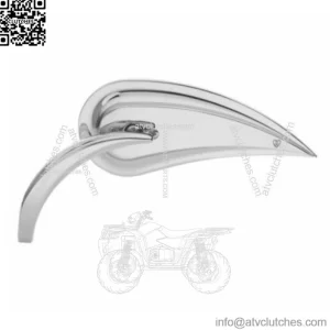 Arlen Ness Rad III Rear View Teardrop Convex Mirror Chrome Left Handlebar Harley (For: Harley-Davidson)