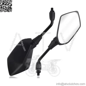 2PCS Motorcycle Mirrors with 8mm&10mm Bolt,HD Motorcycle Mirrors for Handlebars,360-degree Adjustable Motorcycle Wide Angle Rear View Mirror Car Accessories for Scooter,ATV,Dirt Bike