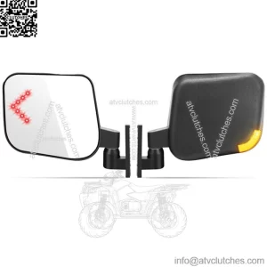 Golf Cart Side Rear View Mirrors W/ Turn Signal Light for YAMAHA EZGO Club Car