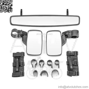Rear Side View Center Mirror + Grab Handles For Polaris RZR XP 1000 Turbo PRO XP (For: More than one vehicle)