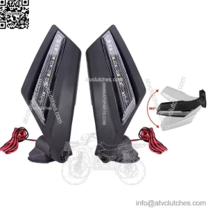 LED Turn Signal Racing Side Mirrors For CAN AM Maverick X3 Max Turbo R 2017-2023 (For: More than one vehicle)