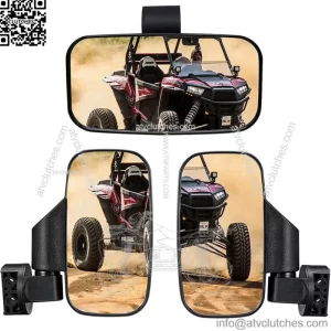 UTV Rear Side View & Center Mirrors For Kawasaki Mule PRO FX FXT DX DXT PRO-MX (For: More than one vehicle)