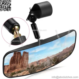 UTV Rear View Center Mirror Convex For 1.75"-2" Kawasaki Teryx Kubota RTV X-1120 (For: More than one vehicle)