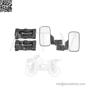 Adjust 1.5-2" Side Rear View Mirrors + Grab Handle For Kawasaki Teryx 4 750 800 (For: More than one vehicle)