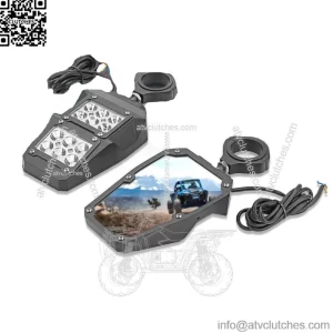 UTV Rear View Side Mirrors with LED Rock Light for Yamaha YXZ1000R 2016-2023 (For: More than one vehicle)