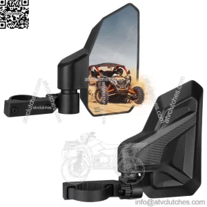 1.65"- 2" UTV Rear Side Mirrors for RZR Can-Am Maverick X3 Commander 800/1000 (For: More than one vehicle)