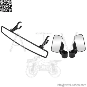 2" Clamp Side & Rear View Mirrors Set For Polaris RZR 800 XP1000 900 Yamaha UTV (For: More than one vehicle)