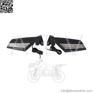 LED Turn Signal Racing Side Mirrors For 2017-2021 Can-Am Maverick X3 Max Turbo R (For: More than one vehicle)