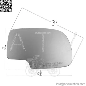For Mirror Glass W/ Pads 99-07 SILVERADO SIERRA TAHOE YUKON Passenger Right Side (For: More than one vehicle)
