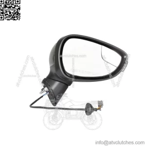 Fit For 2014-2019 Ford Fiesta Mirror Passenger Right Hand Side FO1321460  Black