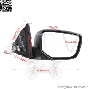 For Honda Accord 4dr Sedan Models Without Camera Passenger Right Outside Mirror