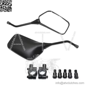 Handlebar Bar End Mirrors Rearview Mirrors Black Motorbike Accessories Moto Rear View Mirrors Mirror Motorcycle Rearview (Color : 10mm)