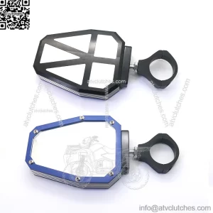Motorcycle Rear View Mirrors Beach Buggy All Terrain Mirror Motorcycle Reflector 1.75/2 Universal For ATV/UTV Mirrors Blue