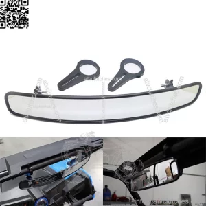REAR VIEW MIRROR FIT FOR POLARIS RZR ATV UTV 1.75" CLAMPS 15" WIDE ANGLE MIRRORS