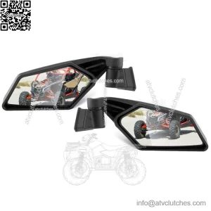 For 2017-2025 Can Am Maverick X3 XRS XDS MAX Racing Style Rear View Side Mirrors