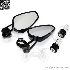 Bar End Mirrors for Kawasaki Z125PRO/Z650/Z750/Z800/Z900 - Convex Glass