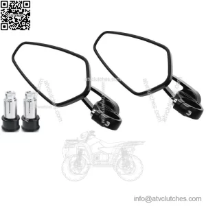 Kawasaki Z1000 Z900 Z650 Black 7/8" End Bar Side Rear View Mirrors Motorcycle Pair