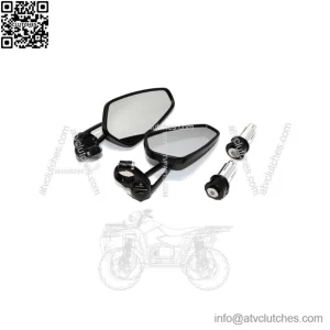 Kawasaki Z1000 Z650 7/8" Black CNC Motorcycle Bar End Rearview Side Mirrors