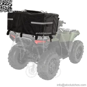ATV Rear Seat Bag Padded Bottom Support Storage Bag Rack For Honda Sportsman 450 (For: More than one vehicle)