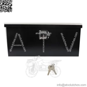 Trailer Tongue Box 2.31cu.ft Trailer Tool Box Black Steel 35 x 12.2 x 11.8 inch